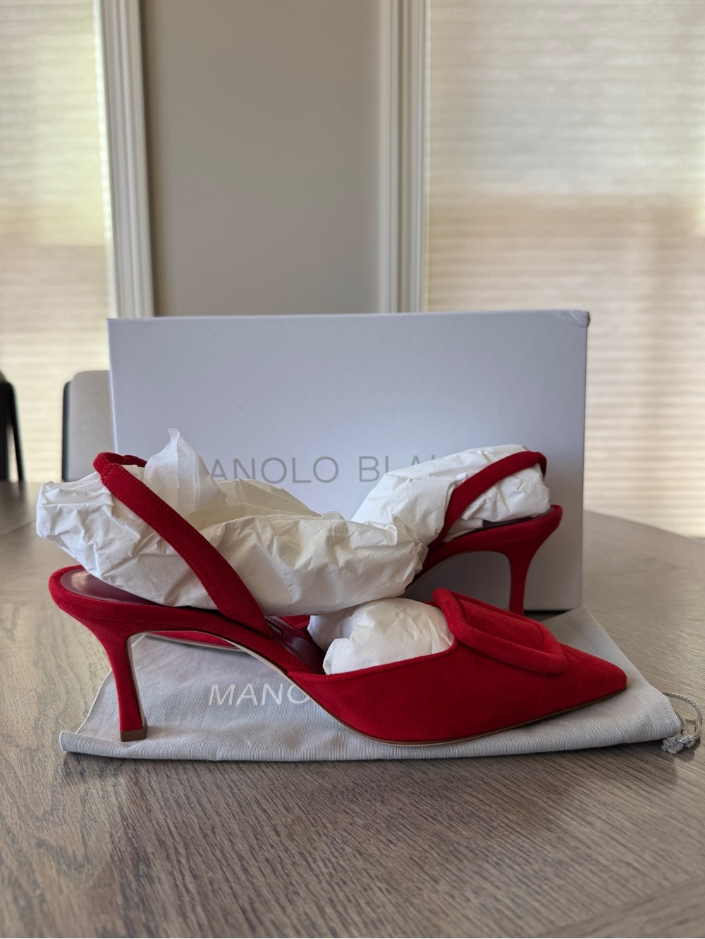 Manolo Blahnik Red Maysli - SZ 37